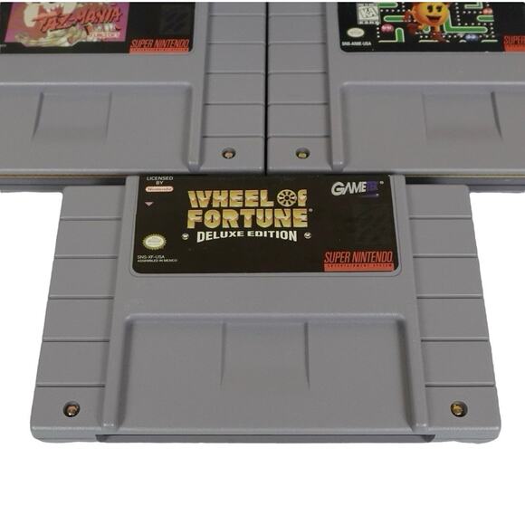 SNES Game Lot of 5 Good Condition TazMania, Paperboy, TopGear, Ms. PacMan, WOF - Picture 6 of 9